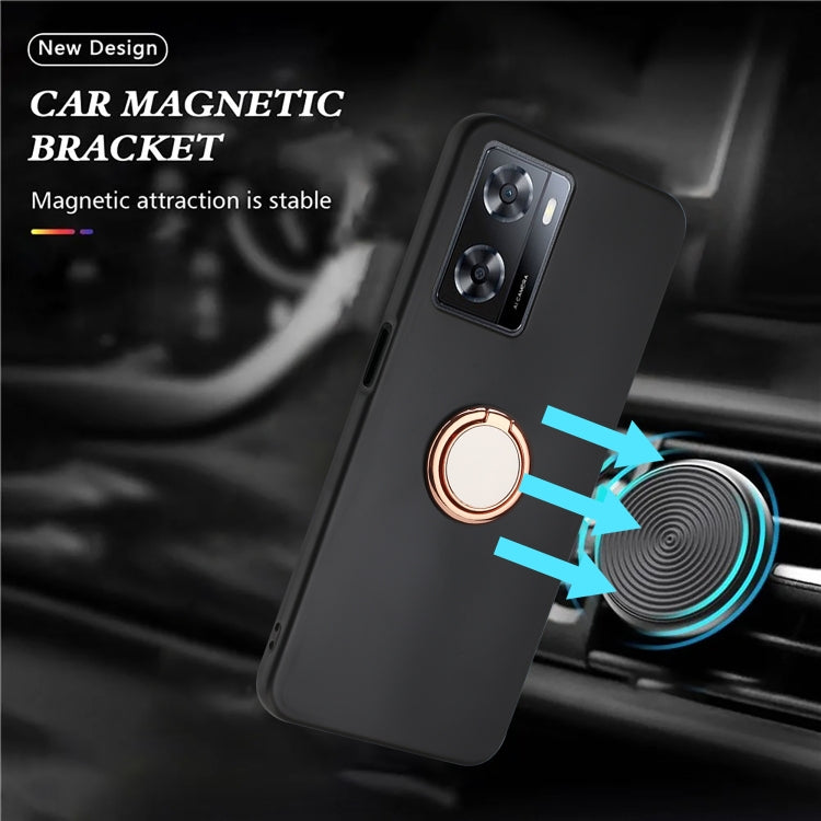 For OPPO A57 Matte Ring Holder TPU Phone Case
