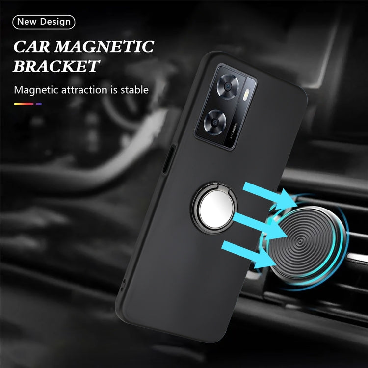 For OPPO A57 Matte Ring Holder TPU Phone Case