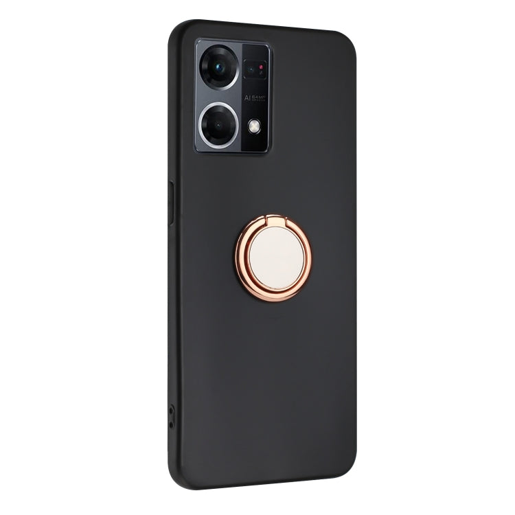 For OPPO Reno8 4G / Reno8 Lite / Reno7 Matte Ring Holder TPU Phone Case