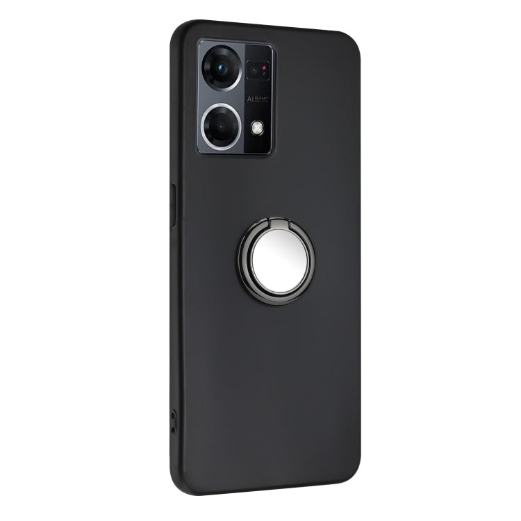 For OPPO Reno8 4G / Reno8 Lite / Reno7 Matte Ring Holder TPU Phone Case