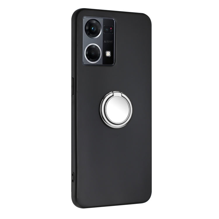 For OPPO Reno8 4G / Reno8 Lite / Reno7 Matte Ring Holder TPU Phone Case