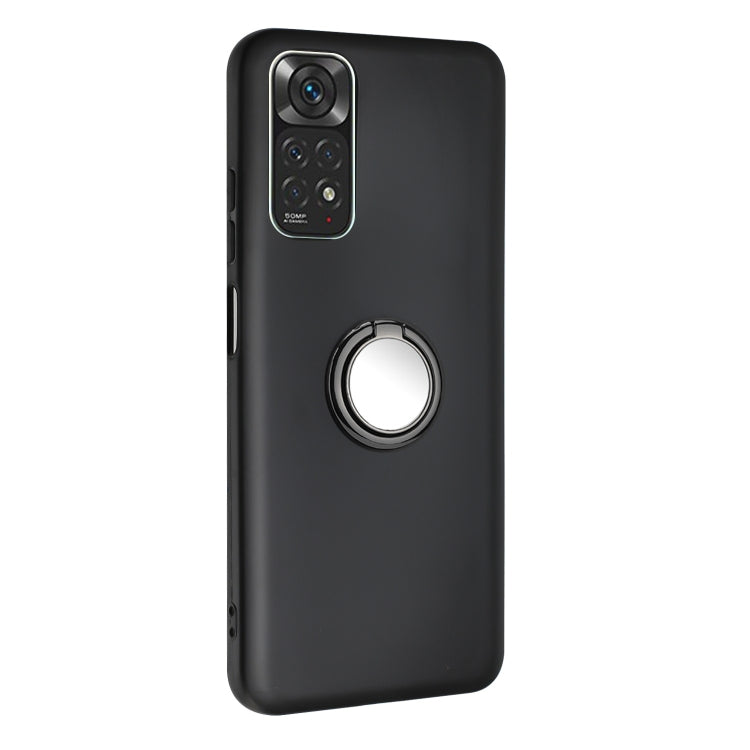 For Redmi Note 12 Pro 4G / 11 Pro Global Matte Ring Holder TPU Phone Case