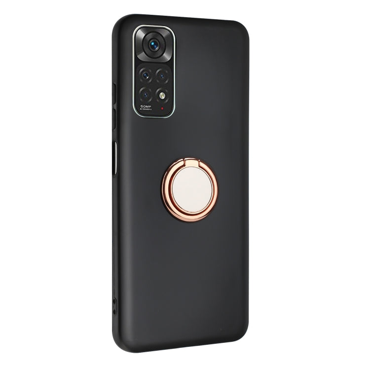 For Redmi Note 11 / Note 11S / Note 12S Matte Ring Holder TPU Phone Case