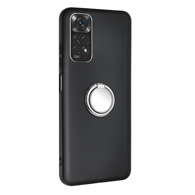 For Redmi Note 11 / Note 11S / Note 12S Matte Ring Holder TPU Phone Case