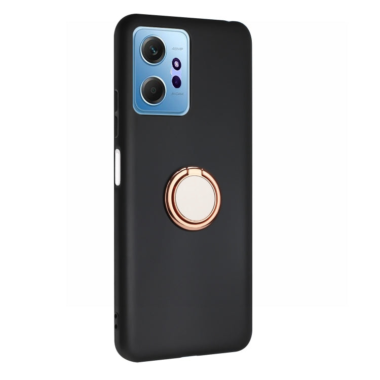 For Redmi Note 12 4G Matte Ring Holder TPU Phone Case
