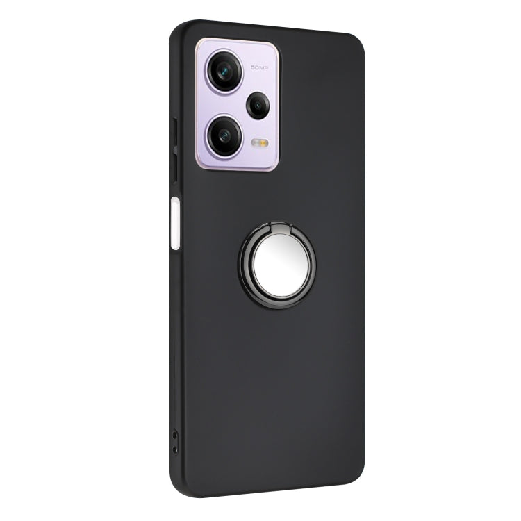 For Redmi Note 12 Pro 5G / Xiaomi Poco X5 Pro Matte Ring Holder TPU Phone Case