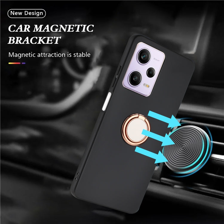 For Redmi 14C 4G Matte Ring Holder TPU Phone Case