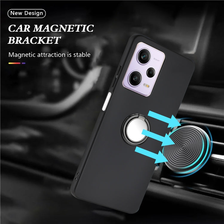 For Redmi 14C 4G Matte Ring Holder TPU Phone Case
