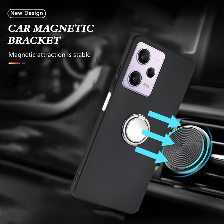 For Redmi 14C 4G Matte Ring Holder TPU Phone Case
