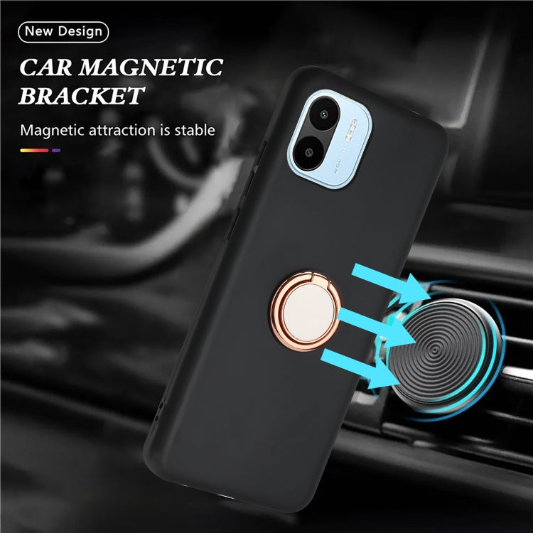 For Redmi A1 / A2 Matte Ring Holder TPU Phone Case