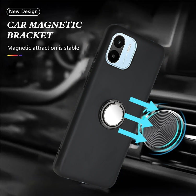 For Redmi A1 / A2 Matte Ring Holder TPU Phone Case