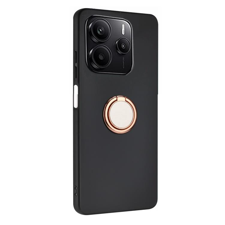 For Redmi Note 14 4G 163.25mm Matte Ring Holder TPU Phone Case