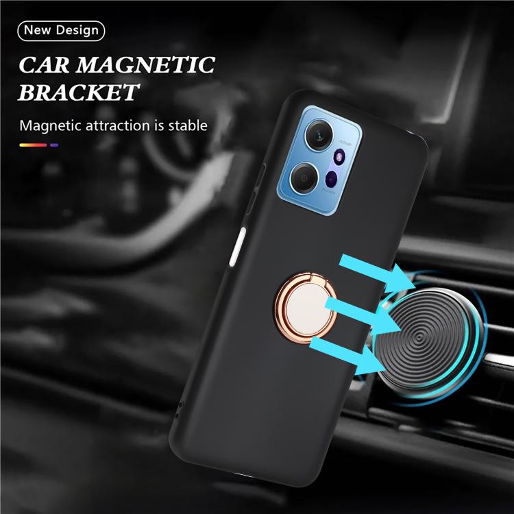 For Redmi Note 14 4G 163.25mm Matte Ring Holder TPU Phone Case