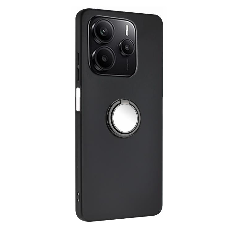 For Redmi Note 14 4G 163.25mm Matte Ring Holder TPU Phone Case