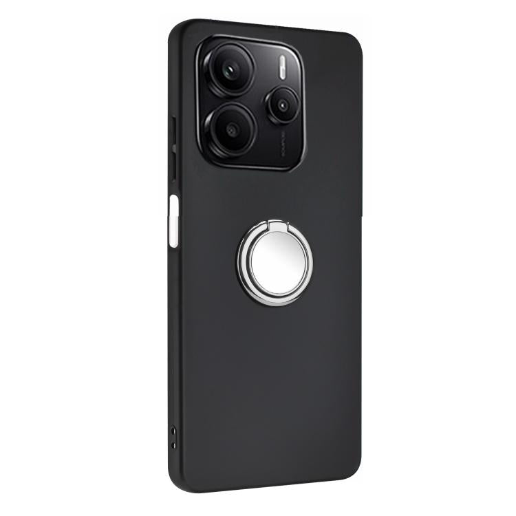 For Redmi Note 14 4G 163.25mm Matte Ring Holder TPU Phone Case