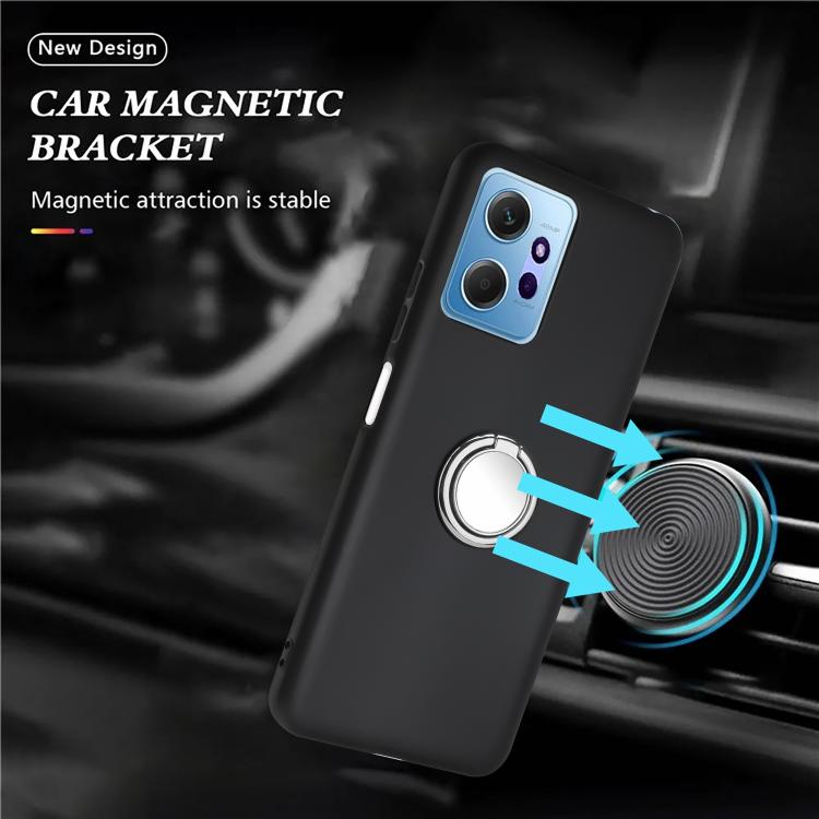 For Redmi Note 14 4G 163.25mm Matte Ring Holder TPU Phone Case