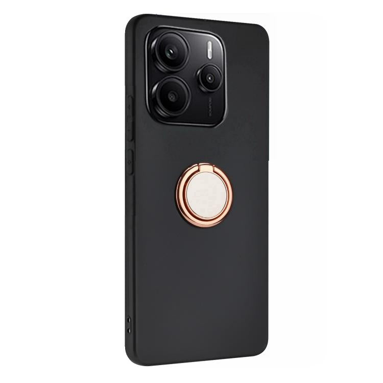 For Redmi Note 14 4G 164.84mm EU Version Matte Ring Holder TPU Phone Case