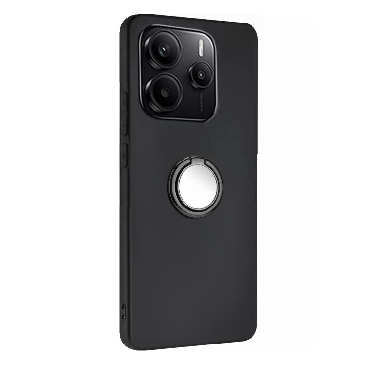 For Redmi Note 14 4G 164.84mm EU Version Matte Ring Holder TPU Phone Case