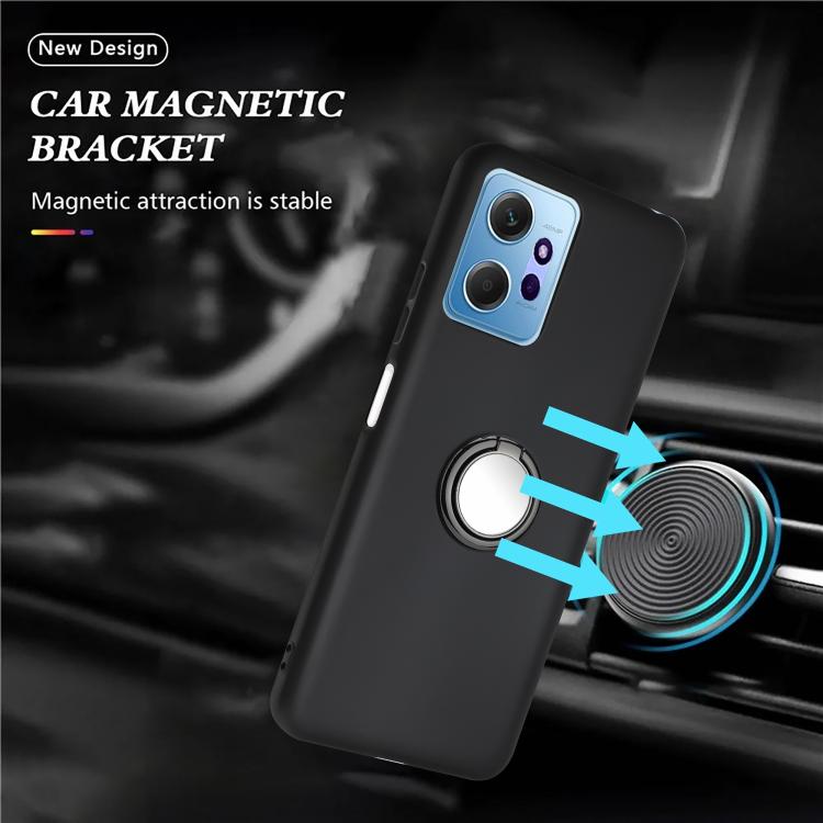 For Redmi Note 14 4G 164.84mm EU Version Matte Ring Holder TPU Phone Case