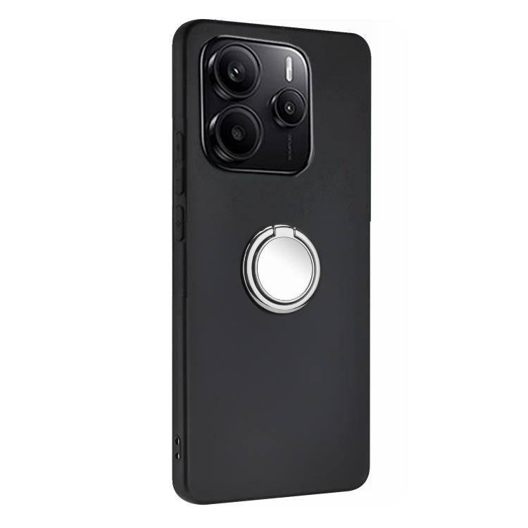 For Redmi Note 14 4G 164.84mm EU Version Matte Ring Holder TPU Phone Case