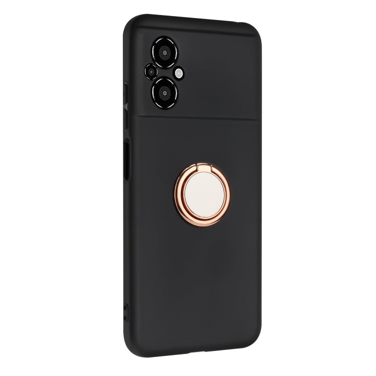 For Xiaomi Poco M4 5G Matte Ring Holder TPU Phone Case