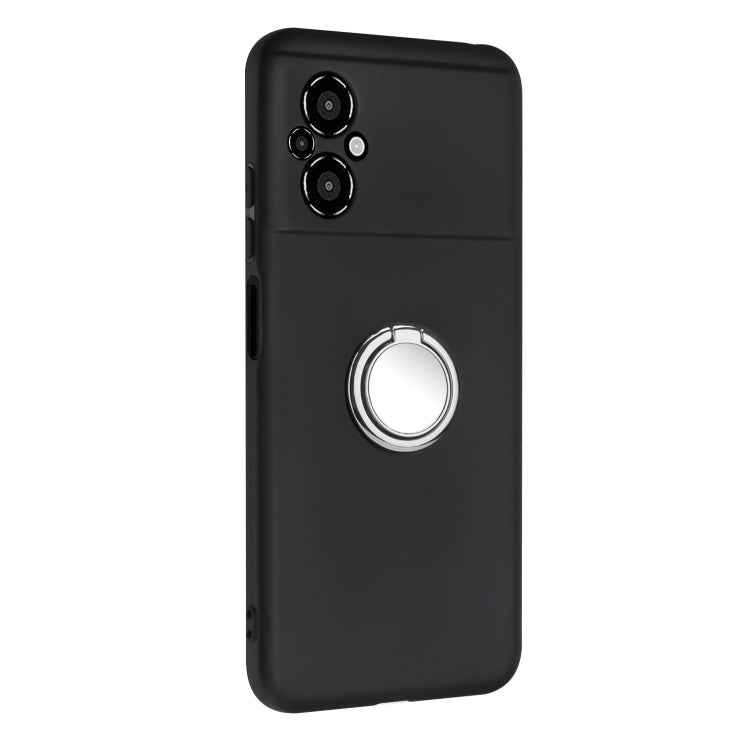 For Xiaomi Poco M4 5G Matte Ring Holder TPU Phone Case