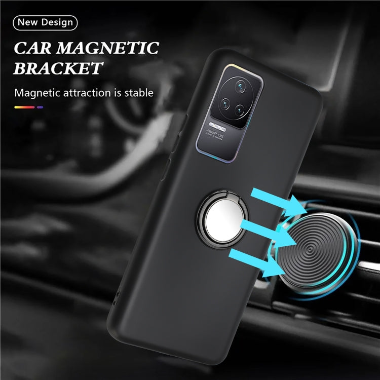 For Xiaomi 12T Matte Ring Holder TPU Phone Case
