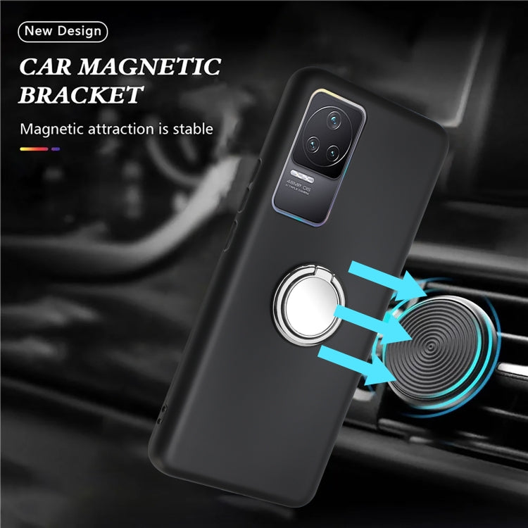 For Xiaomi 12T Matte Ring Holder TPU Phone Case