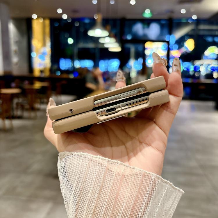 For Huawei Pura X Illusory Color Weaving Texture Phone Case with Color Strap