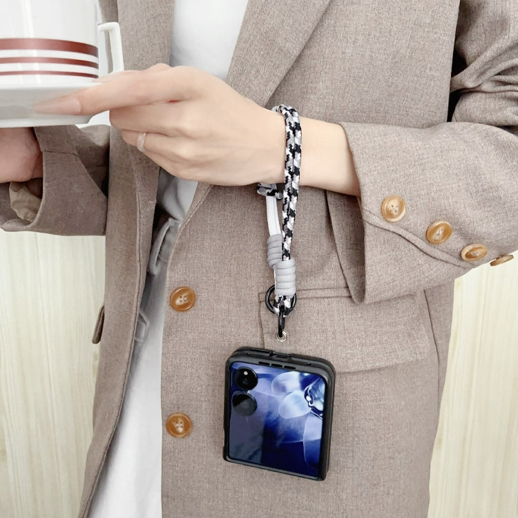 For Xiaomi Mix Flip Illusory Color Weaving Texture Phone Case with Color Strap
