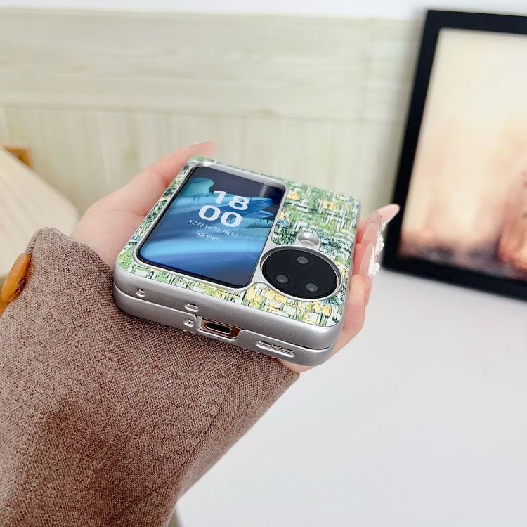For OPPO Find N3 Flip Illusory Color Weaving Texture Phone Case