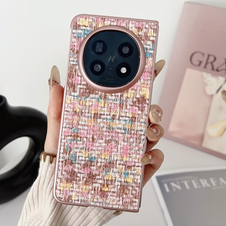 For OPPO Find N5 Illusory Color Weaving Texture Phone Case