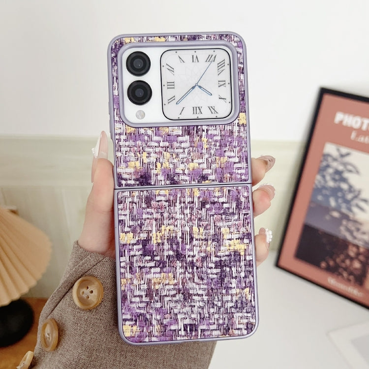 For Huawei nova Flip Illusory Color Weaving Texture Phone Case