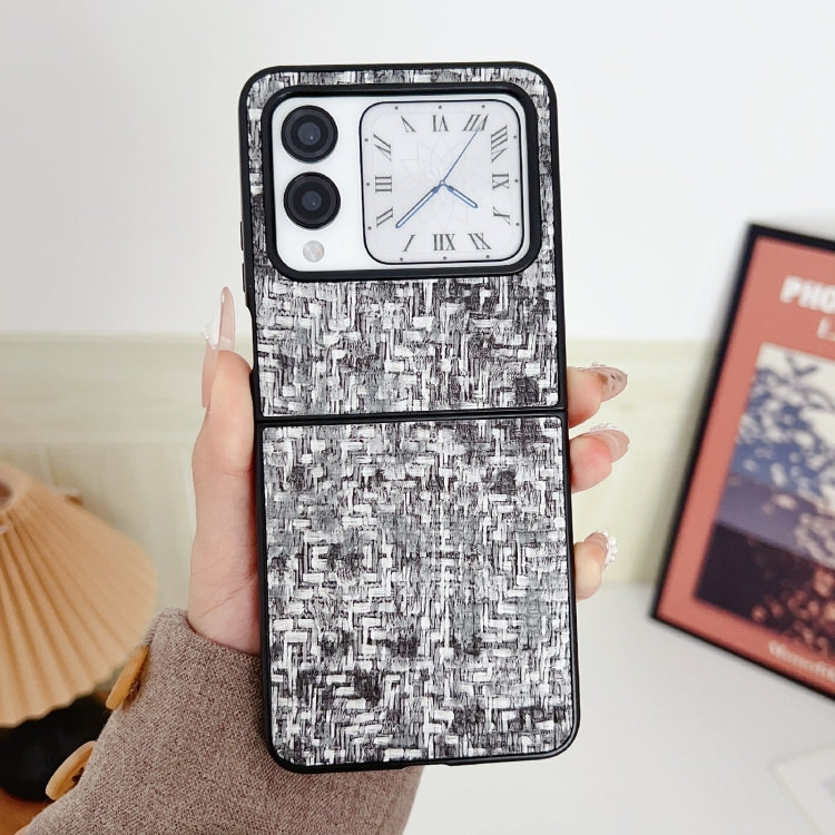 For Huawei nova Flip Illusory Color Weaving Texture Phone Case