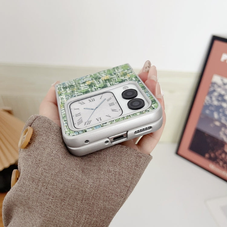 For Huawei nova Flip Illusory Color Weaving Texture Phone Case