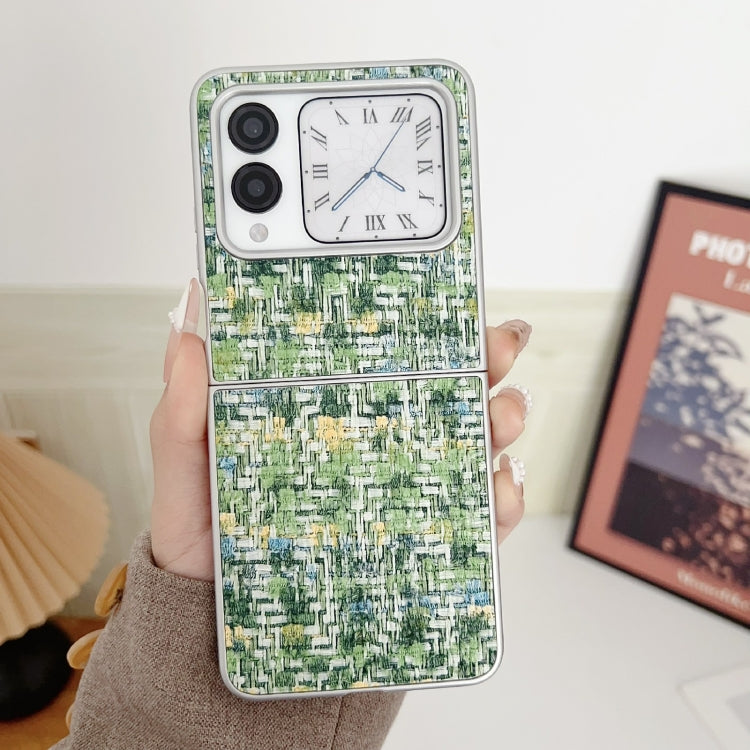 For Huawei nova Flip Illusory Color Weaving Texture Phone Case