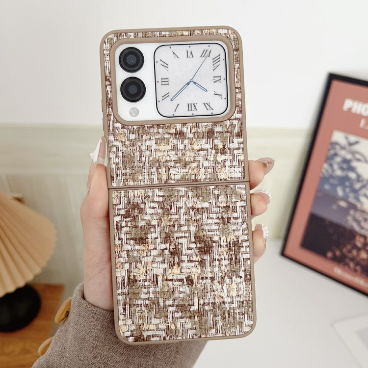 For Huawei nova Flip Illusory Color Weaving Texture Phone Case