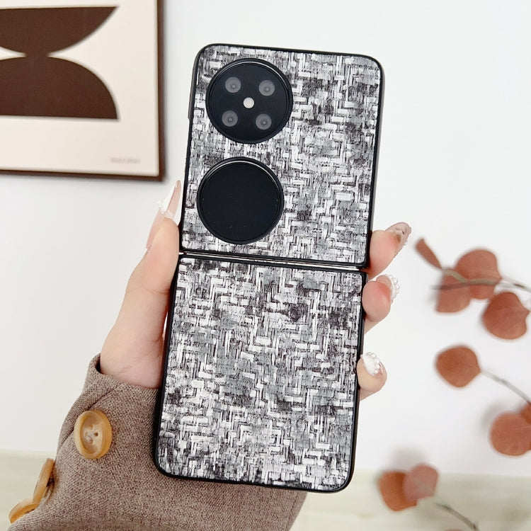 For Huawei P50 Pocket Illusory Color Weaving Texture Phone Case