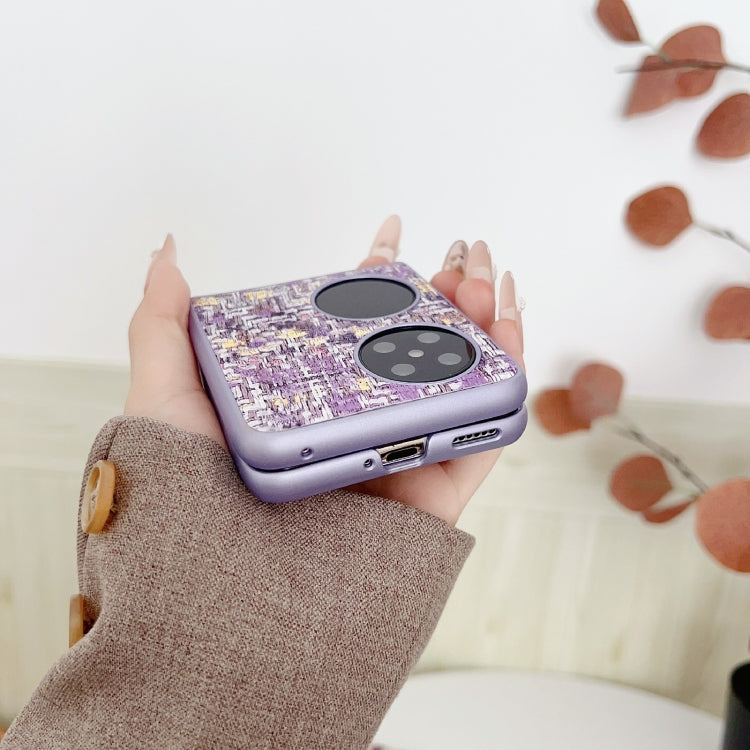 For Huawei P50 Pocket Illusory Color Weaving Texture Phone Case