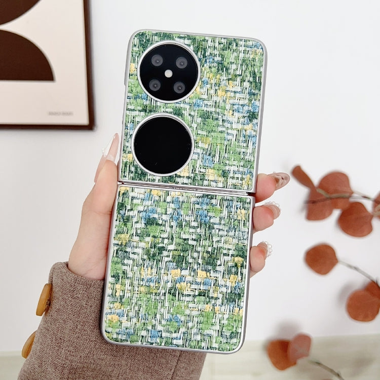 For Huawei P50 Pocket Illusory Color Weaving Texture Phone Case