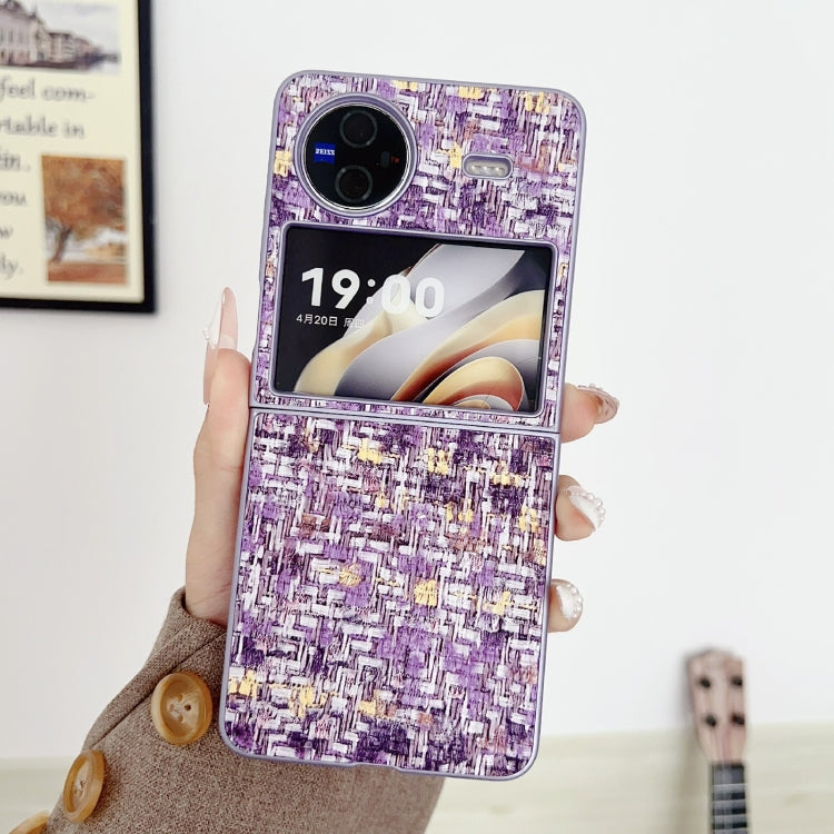 For vivo X Flip Illusory Color Weaving Texture Phone Case