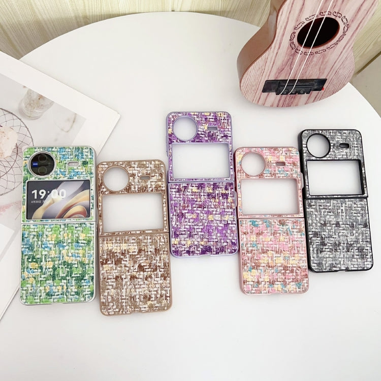 For vivo X Flip Illusory Color Weaving Texture Phone Case