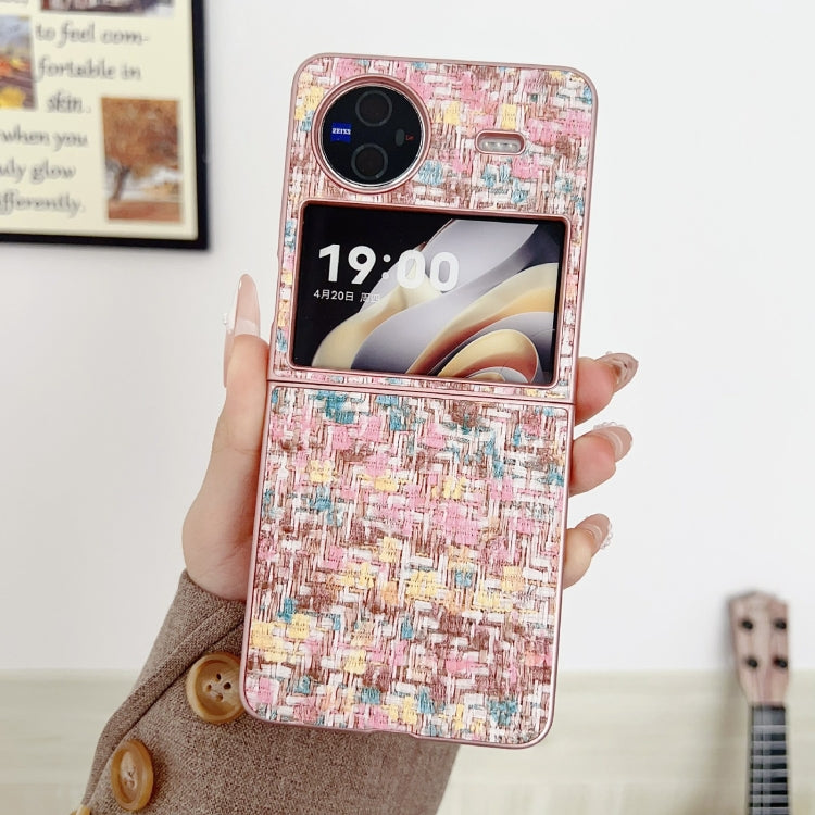 For vivo X Flip Illusory Color Weaving Texture Phone Case