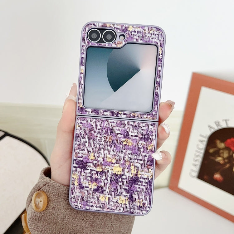 For Samsung Galaxy Z Flip5 Illusory Color Weaving Texture Phone Case