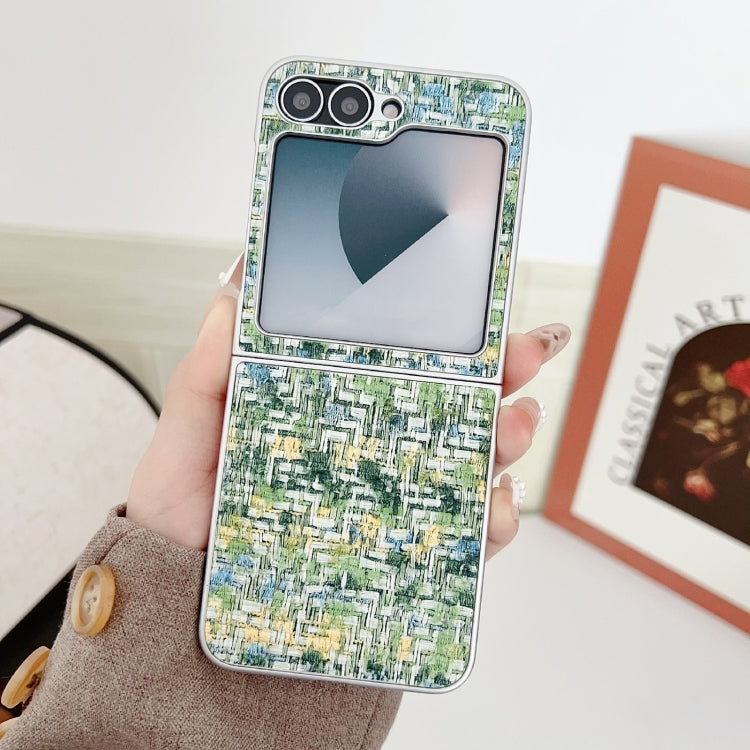 For Samsung Galaxy Z Flip5 Illusory Color Weaving Texture Phone Case