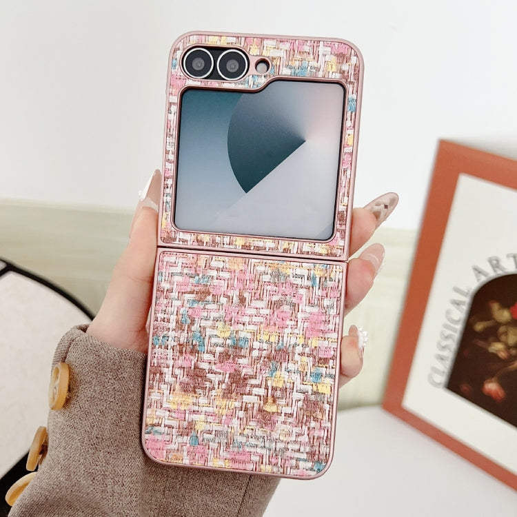 For Samsung Galaxy Z Flip5 Illusory Color Weaving Texture Phone Case