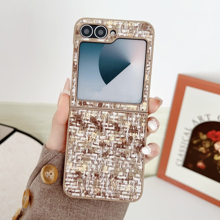 For Samsung Galaxy Z Flip5 Illusory Color Weaving Texture Phone Case