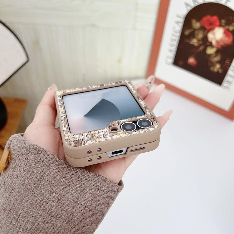 For Samsung Galaxy Z Flip5 Illusory Color Weaving Texture Phone Case