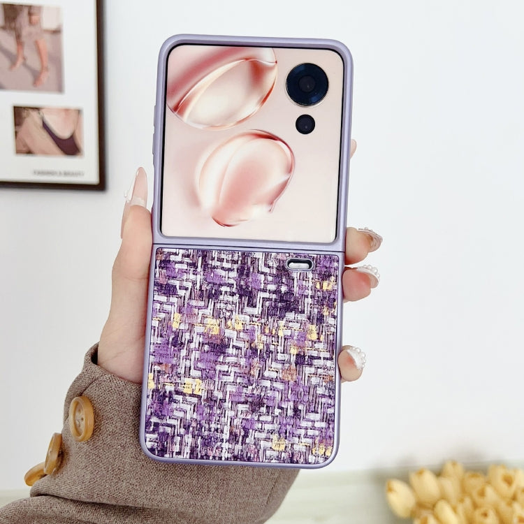 For Honor Magic V Flip Illusory Color Weaving Texture Phone Case
