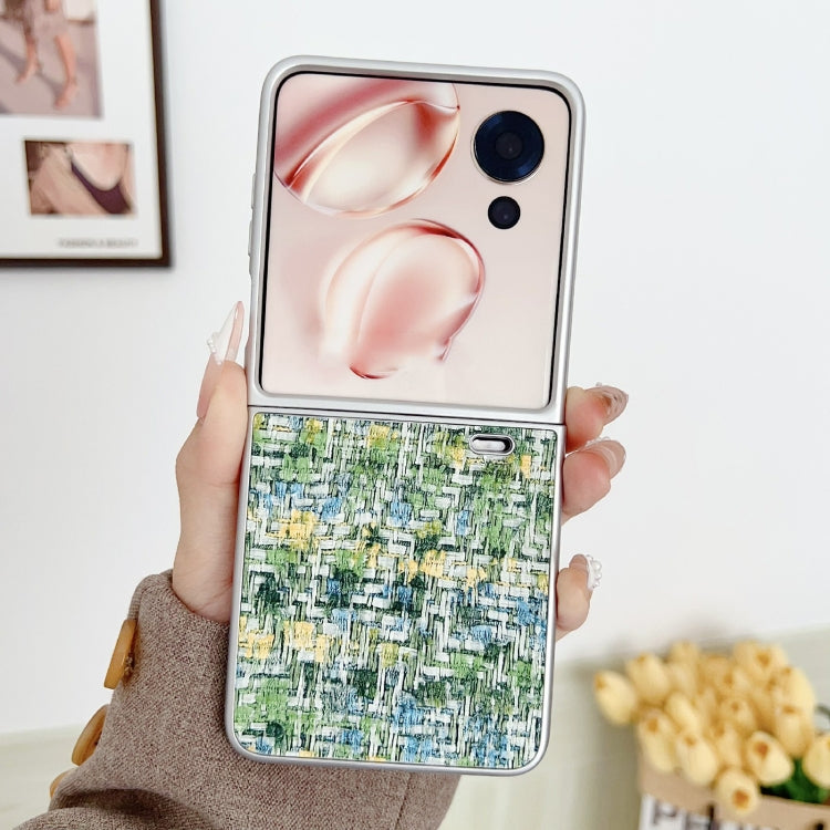 For Honor Magic V Flip Illusory Color Weaving Texture Phone Case